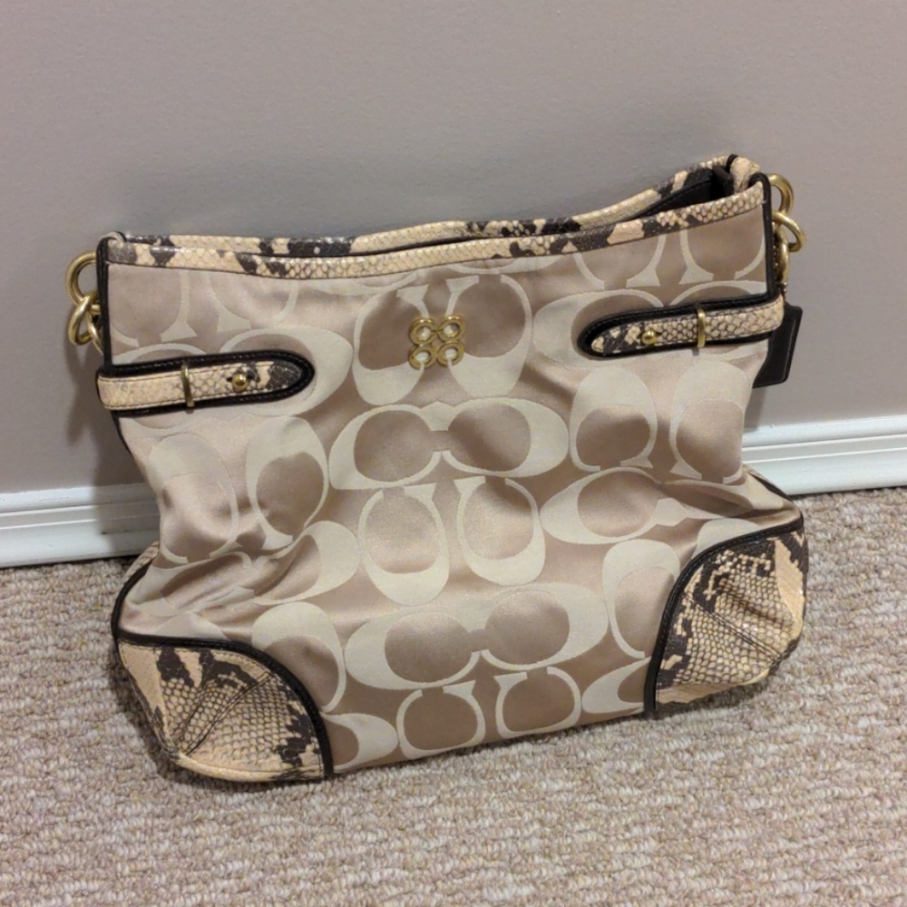 Gold Coach Handbag